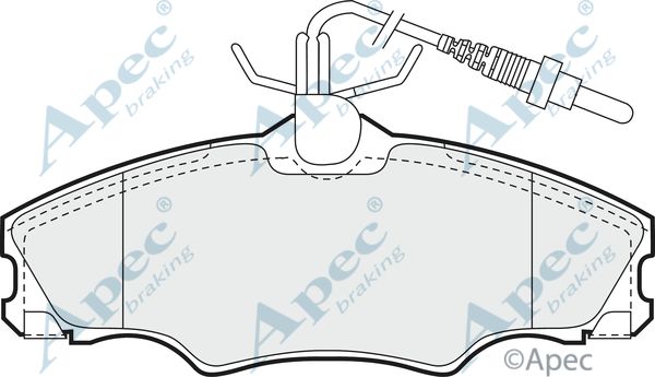 APEC BRAKING stabdžių trinkelių rinkinys, diskinis stabdys PAD901